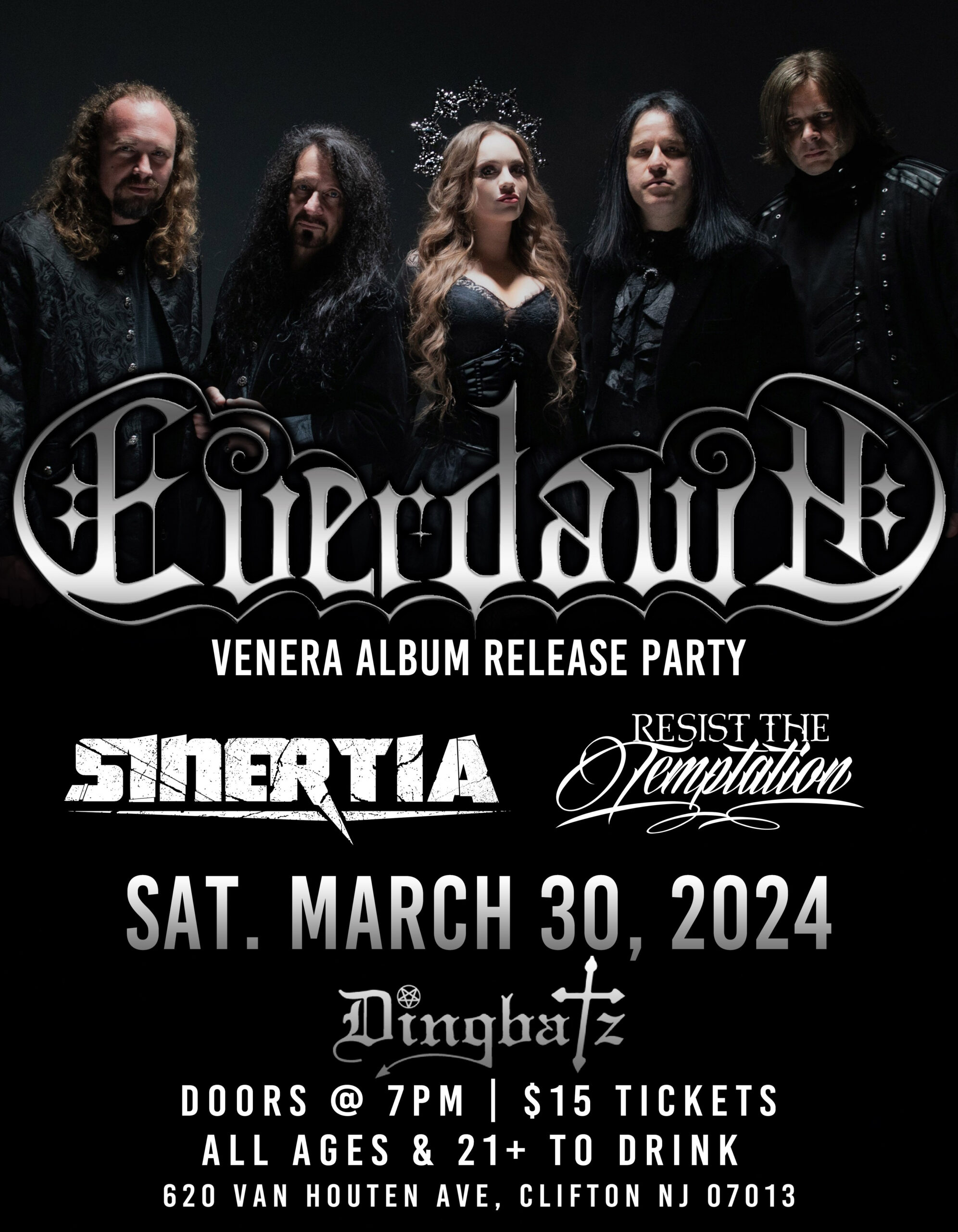 Everdawn Venera Album Release Party With Sinertia Resist The